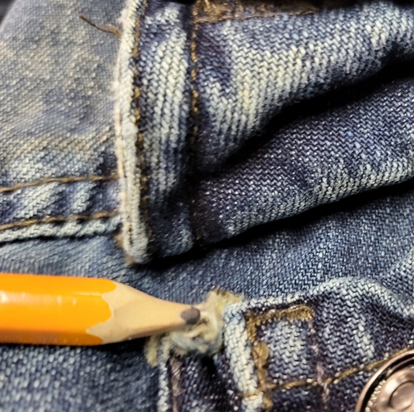 Armani Exchange Distressed Cargo Jeans 30Wx28L Blue - Picture 16 of 16